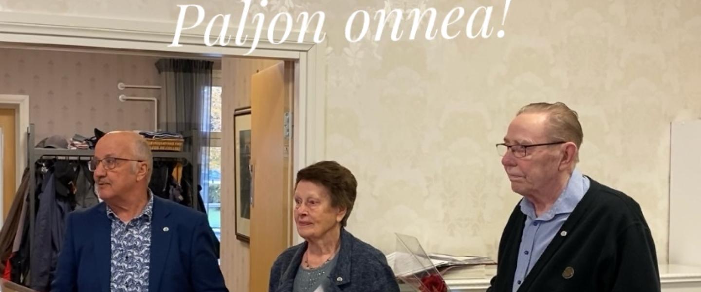 Merkkien saajat. Onnea