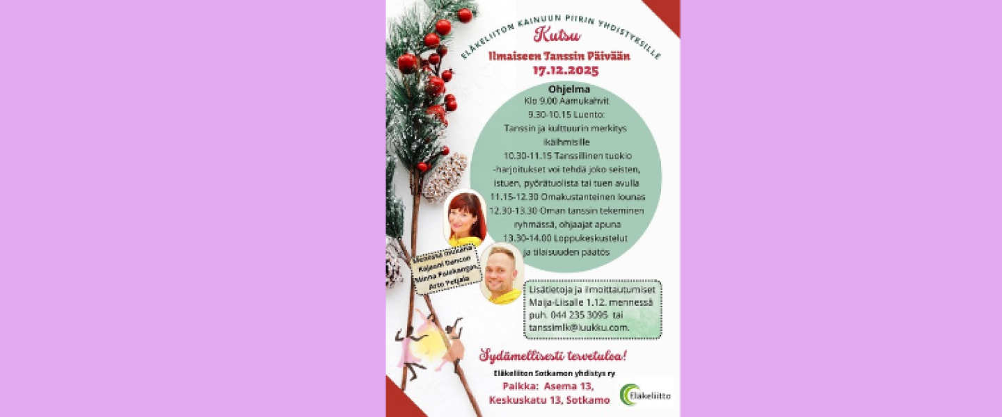 Tule ilmaiseen tanssipäivään